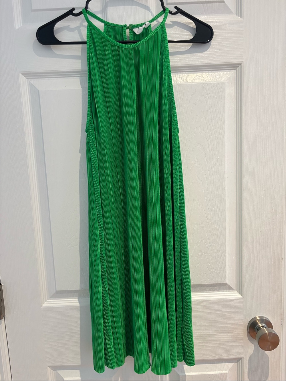Steve Madden Bright Green Pleated Mini Dress